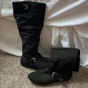 black knee boots